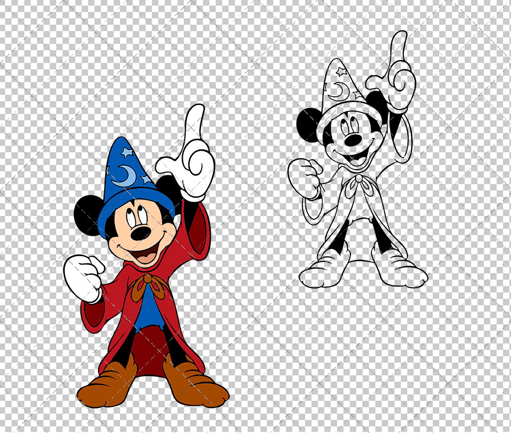 Mickey Mouse 004, Svg, Dxf, Eps, Png SvgShopArt