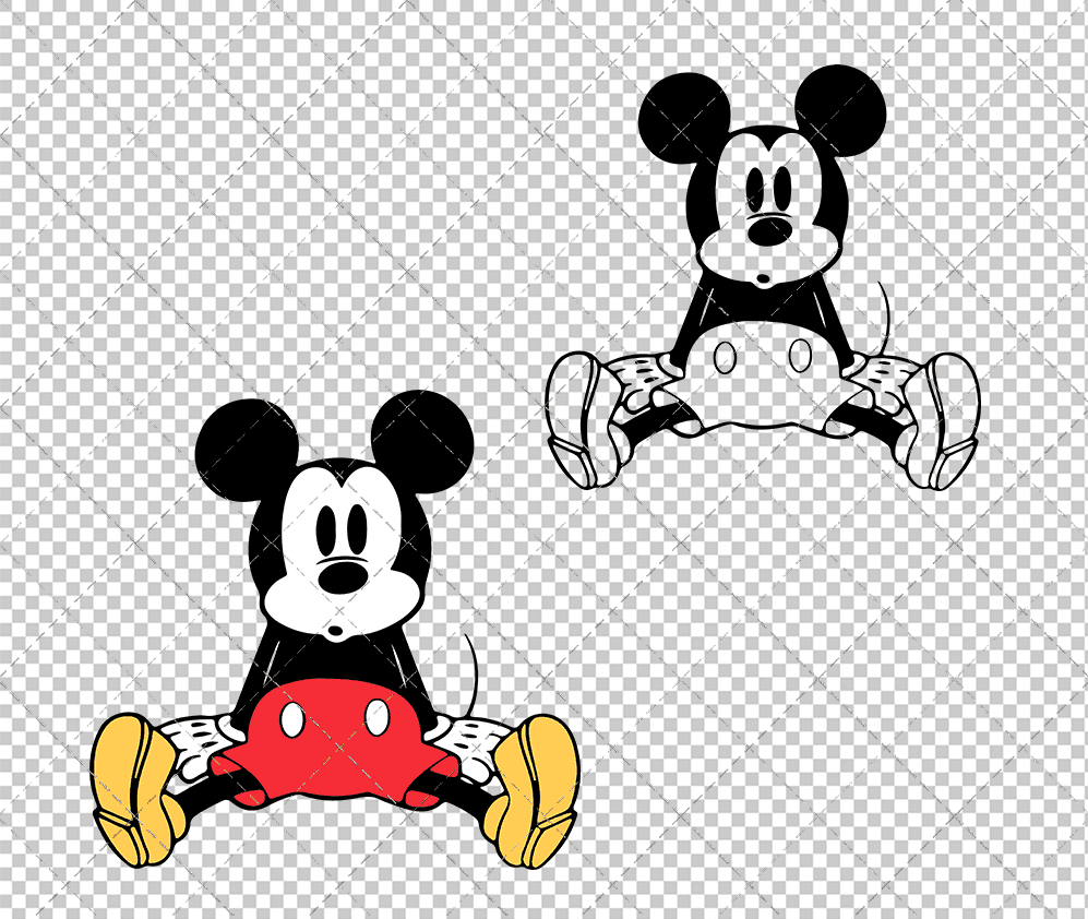 Mickey Mouse Classic 003, Svg, Dxf, Eps, Png SvgShopArt