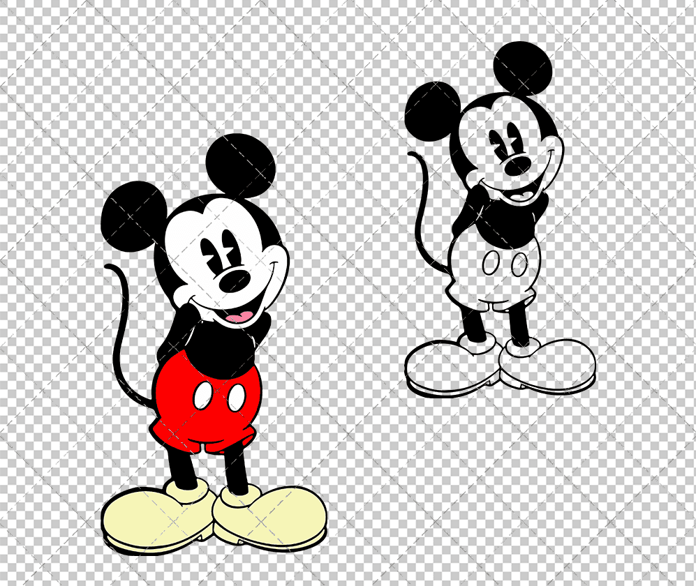 Mickey Mouse Classic 004, Svg, Dxf, Eps, Png SvgShopArt