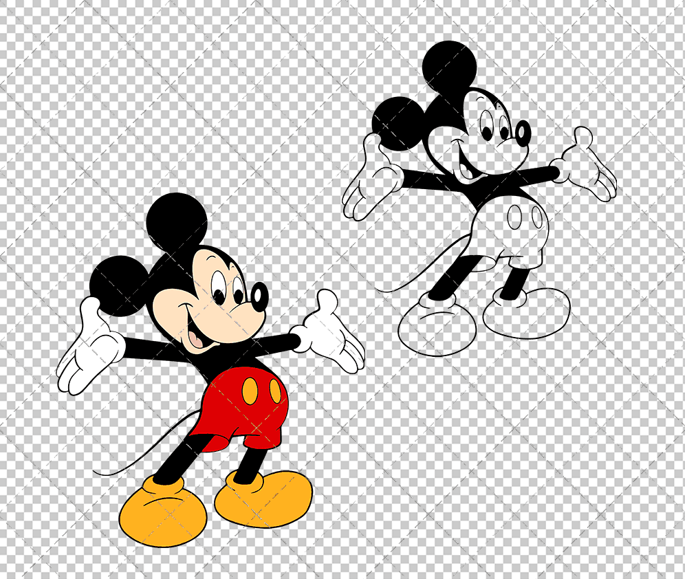 Mickey Mouse, Svg, Dxf, Eps, Png SvgShopArt