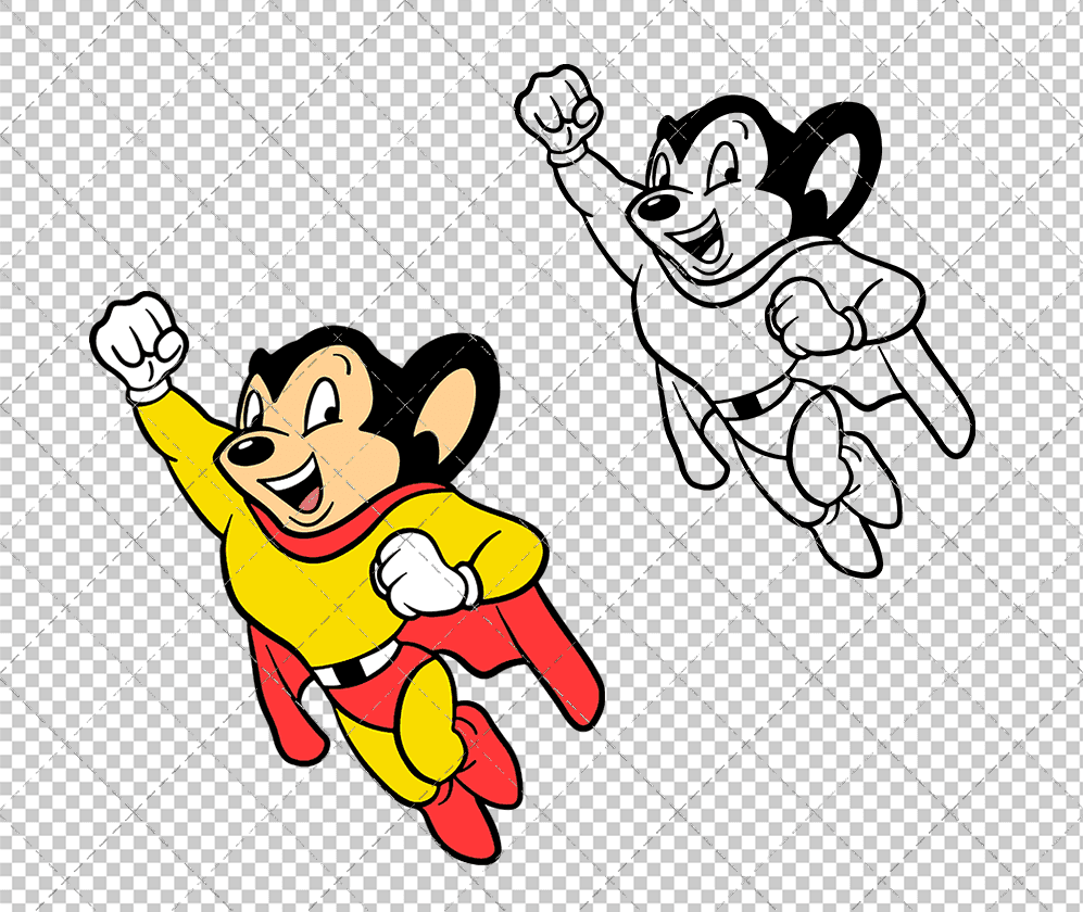 Mighty Mouse, Svg, Dxf, Eps, Png SvgShopArt