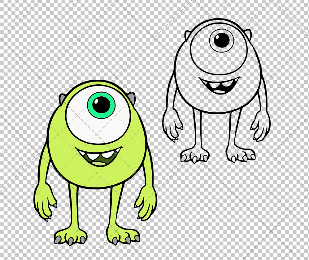 Mike Wazowski - Monsters University, Svg, Dxf, Eps, Png SvgShopArt