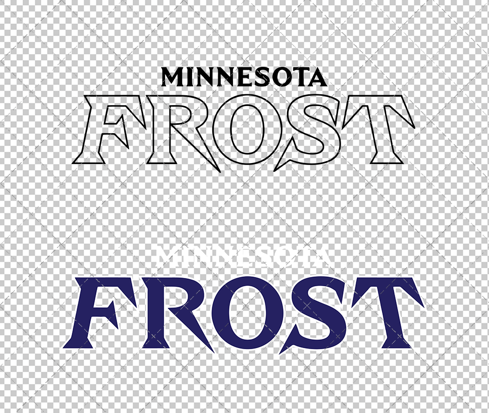 Minnesota Frost Wordmark 2024, Svg, Dxf, Eps, Png
