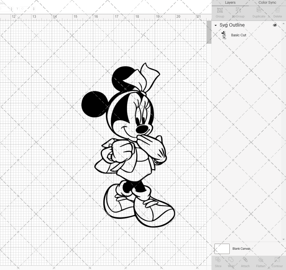 Minnie Mouse 006, Svg, Dxf, Eps, Png SvgShopArt