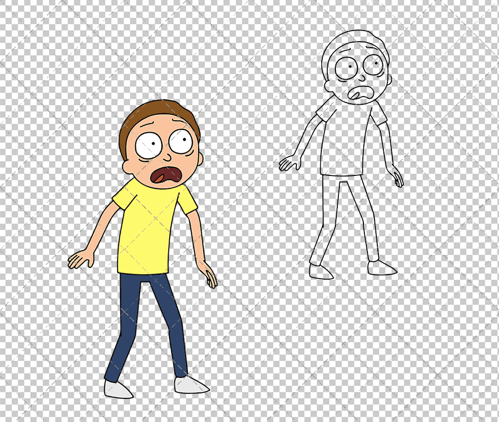 Morty - Rick and Morty 002, Svg, Dxf, Eps, Png SvgShopArt