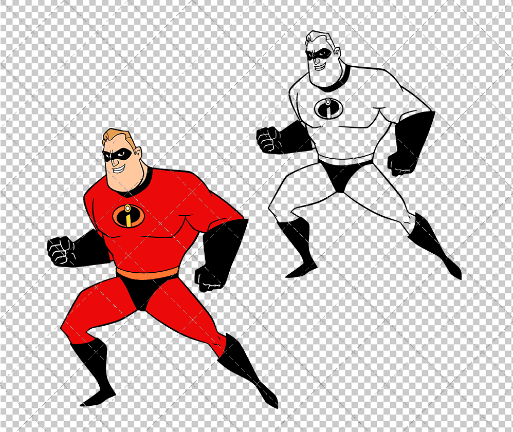 Mr Incredible - The Incredibles, Svg, Dxf, Eps, Png SvgShopArt