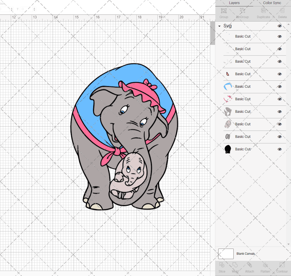 Mrs Jumbo and Dumbo - Dumbo, Svg, Dxf, Eps, Png SvgShopArt