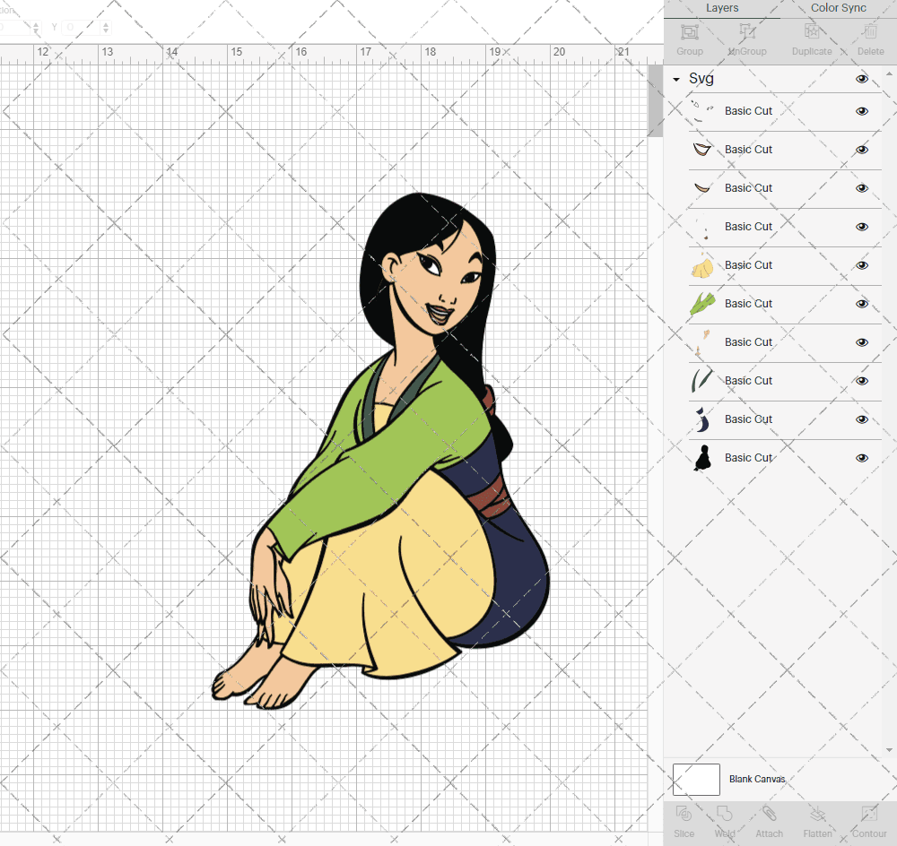 Mulan 002, Svg, Dxf, Eps, Png SvgShopArt