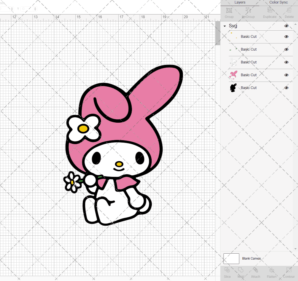 My Melody - Sanrio 002, Svg, Dxf, Eps, Png SvgShopArt