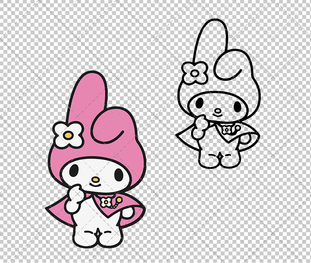 My Melody - Sanrio 003, Svg, Dxf, Eps, Png SvgShopArt