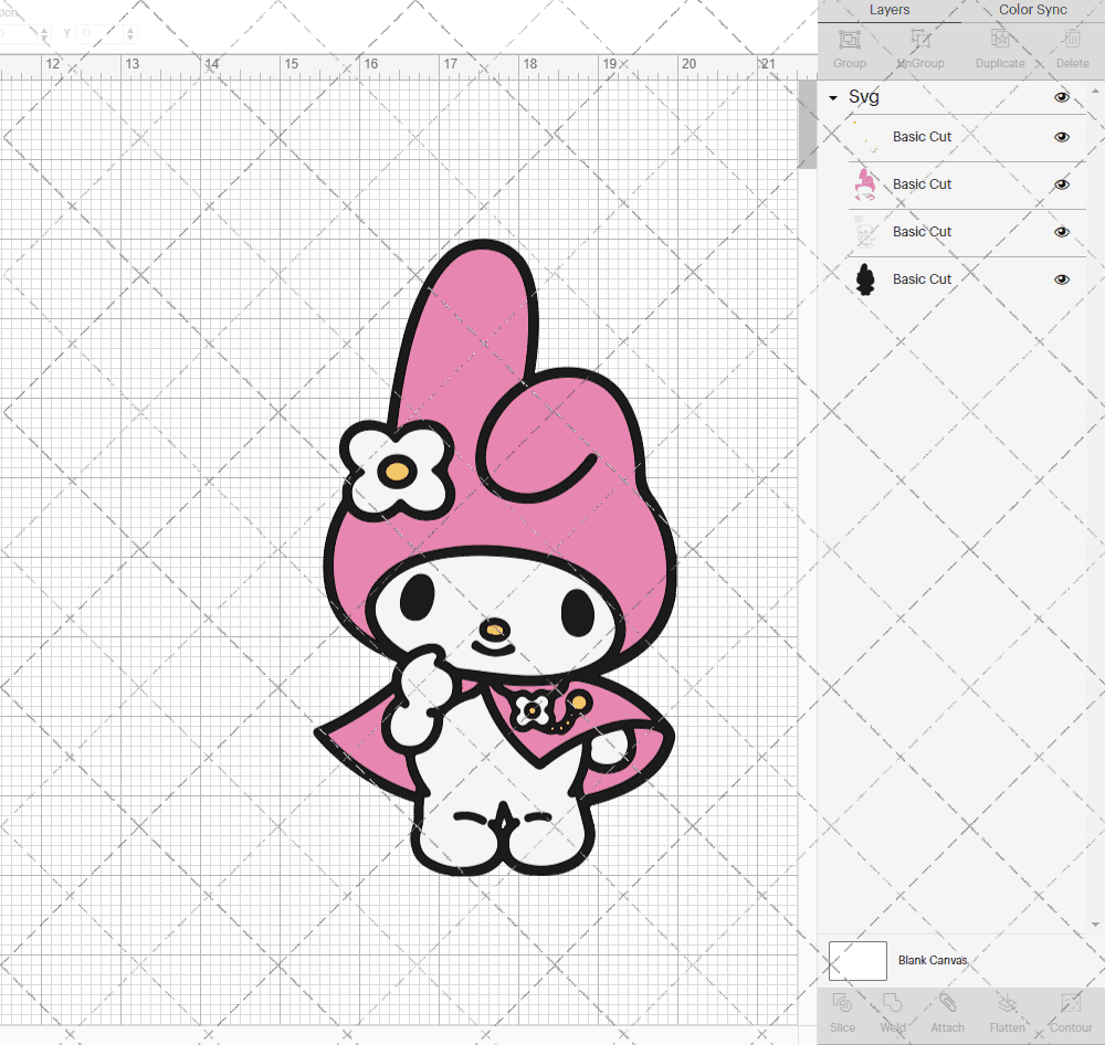 My Melody - Sanrio 003, Svg, Dxf, Eps, Png SvgShopArt