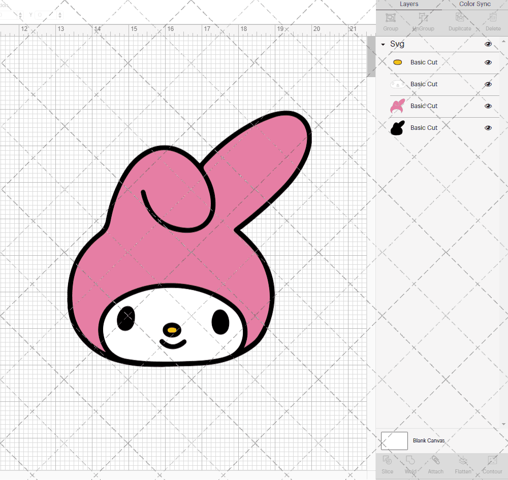 My Melody - Sanrio 004, Svg, Dxf, Eps, Png SvgShopArt