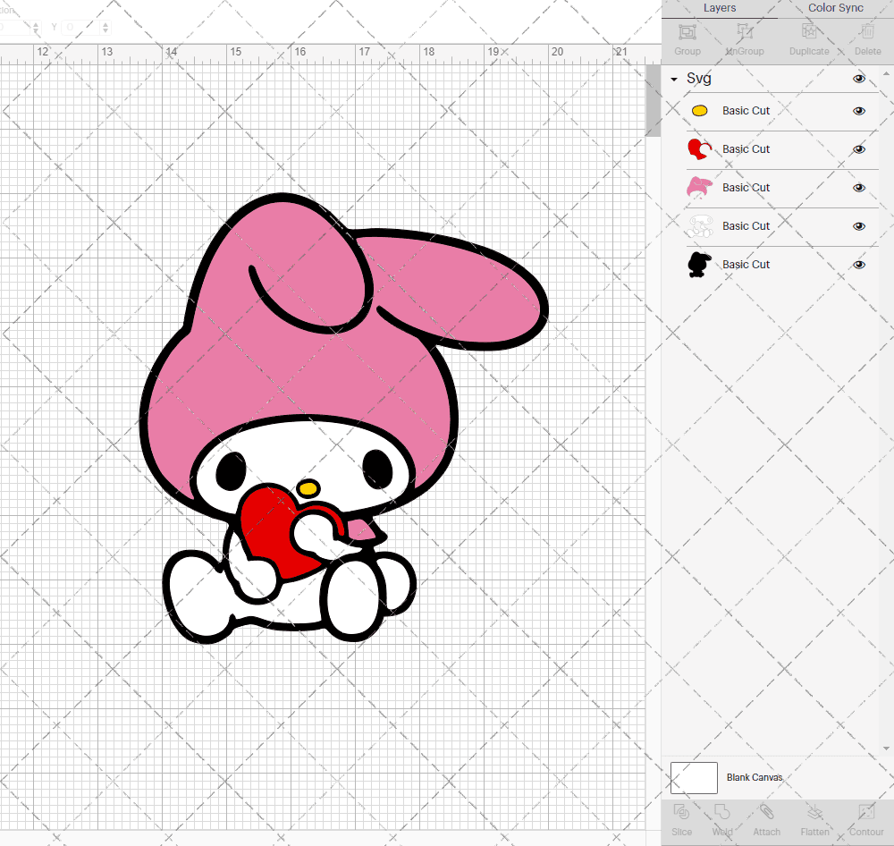 My Melody - Sanrio 005, Svg, Dxf, Eps, Png SvgShopArt