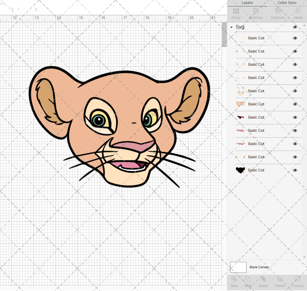 Nala - The Lion King 002, Svg, Dxf, Eps, Png SvgShopArt