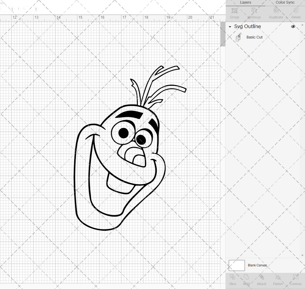 Olaf - Frozen 003, Svg, Dxf, Eps, Png SvgShopArt