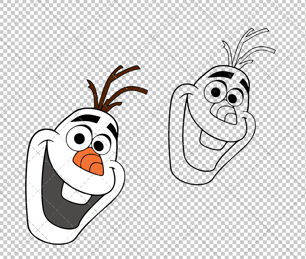 Olaf - Frozen 003, Svg, Dxf, Eps, Png SvgShopArt