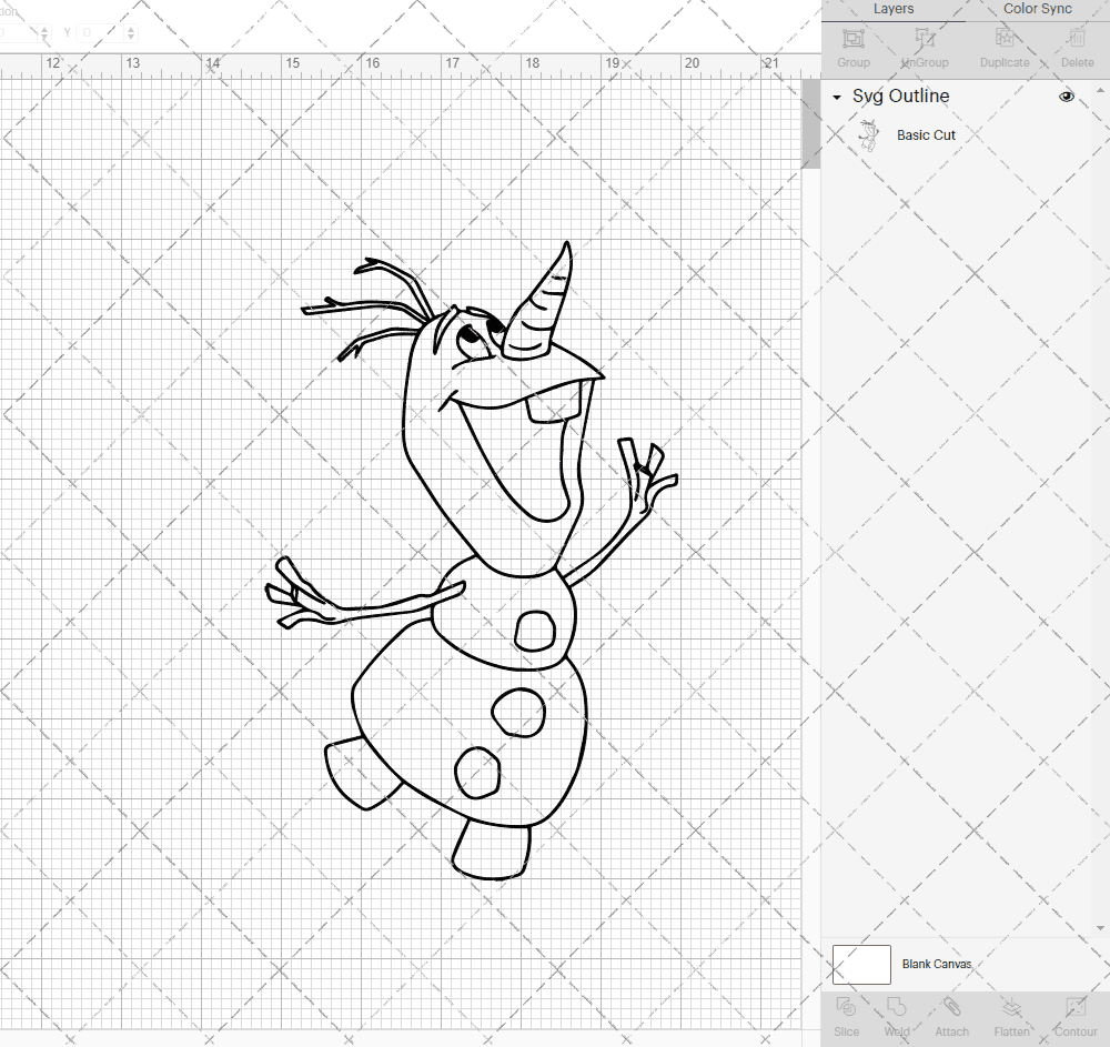 Olaf - Frozen 004, Svg, Dxf, Eps, Png SvgShopArt