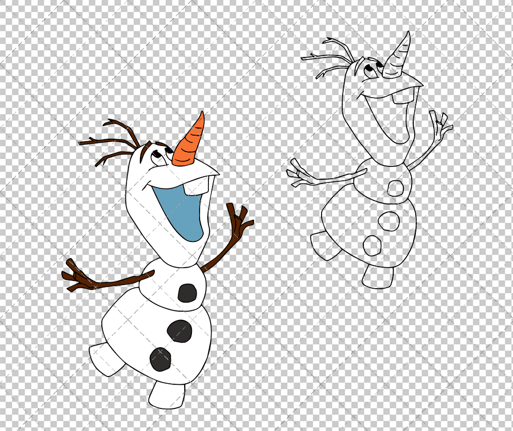 Olaf - Frozen 004, Svg, Dxf, Eps, Png SvgShopArt