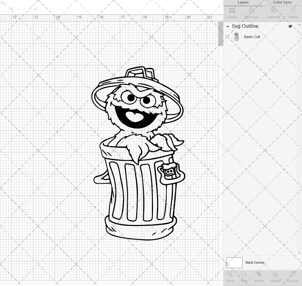 Oscar the Grouch - Sesame Street 002, Svg, Dxf, Eps, Png SvgShopArt