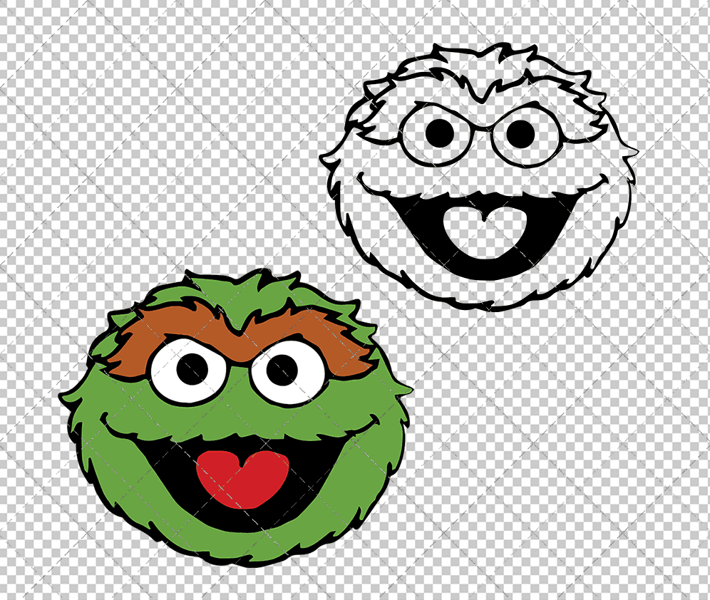 Oscar the Grouch - Sesame Street, Svg, Dxf, Eps, Png SvgShopArt