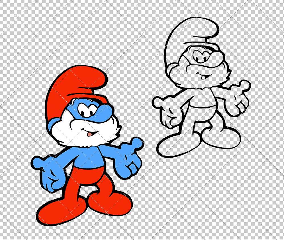 Papa Smurf - The Smurfs, Svg, Dxf, Eps, Png SvgShopArt