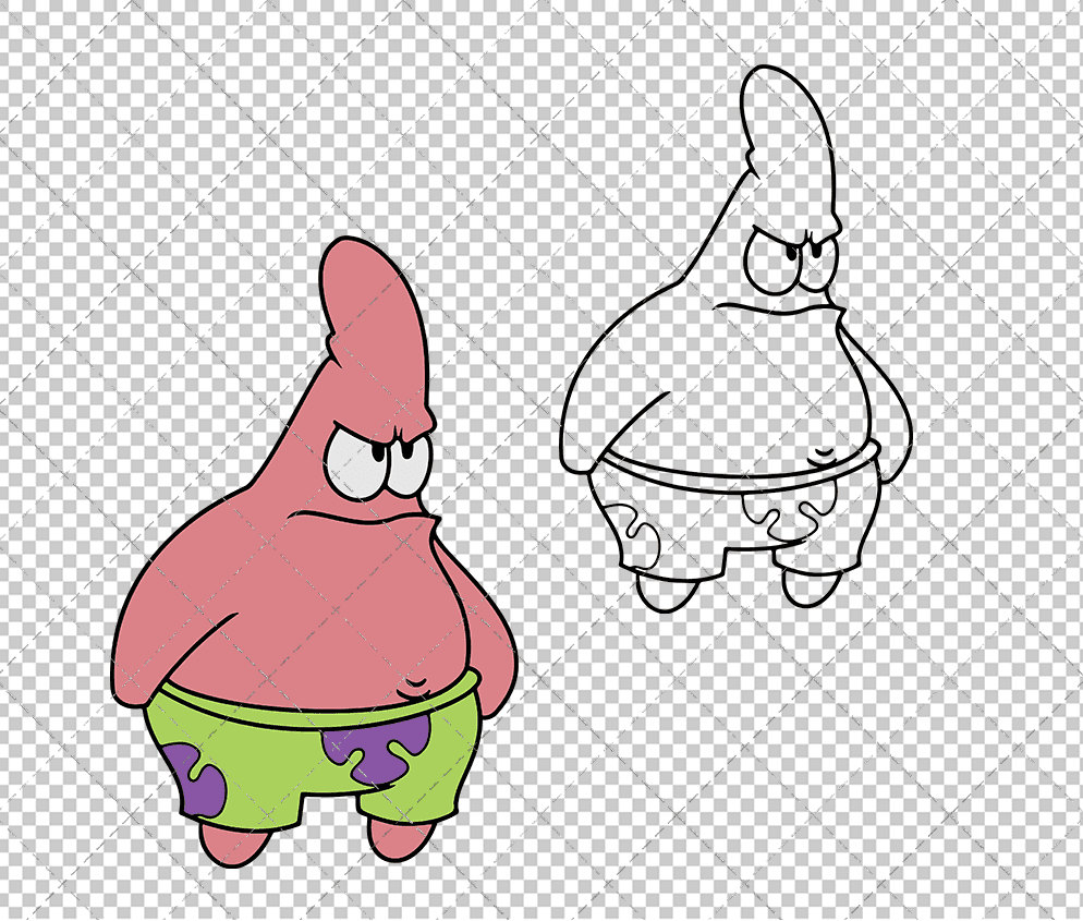 Patrick Star - SpongeBob SquarePants 002, Svg, Dxf, Eps, Png SvgShopArt