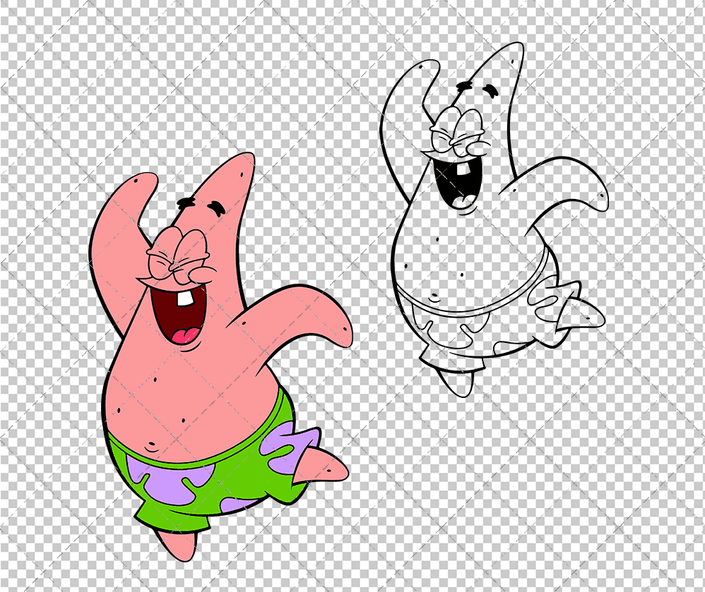 Patrick Star - SpongeBob SquarePants 003, Svg, Dxf, Eps, Png SvgShopArt