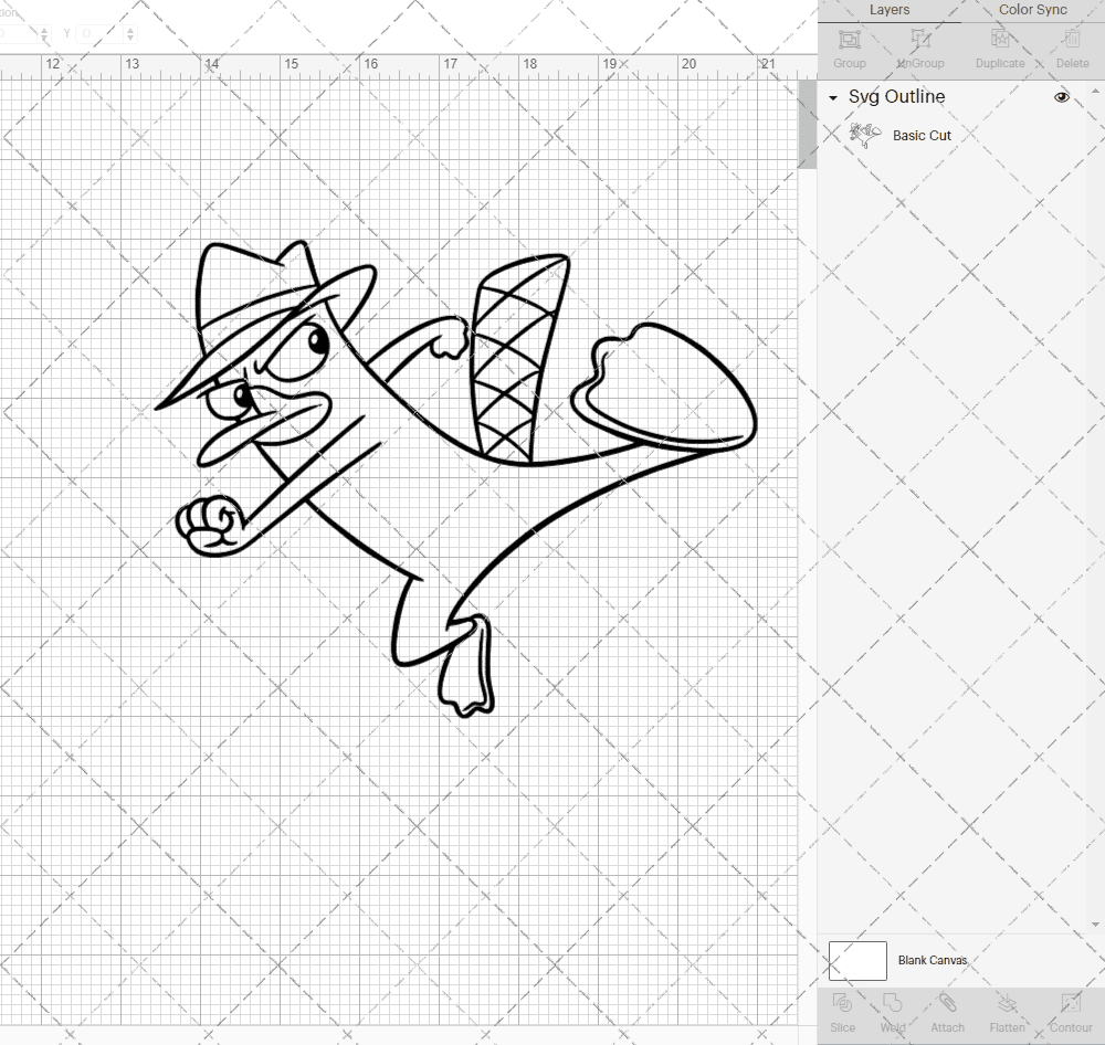 Perry the Platypus - Phineas and Ferb, Svg, Dxf, Eps, Png SvgShopArt