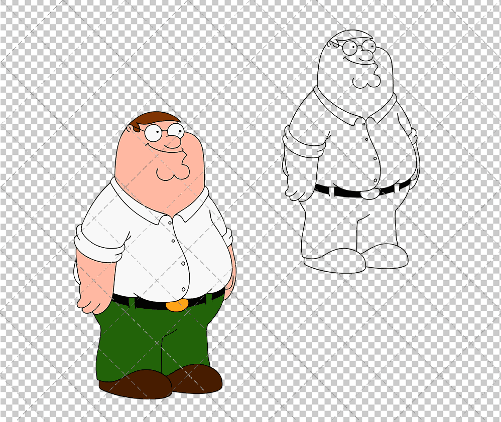 Peter Griffin - Family Guy 002, Svg, Dxf, Eps, Png SvgShopArt