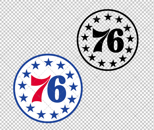 Philadelphia 76ers Alternate 2022 002, Svg, Dxf, Eps, Png - SvgShopArt