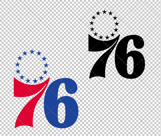 Philadelphia 76ers Alternate 2022 003, Svg, Dxf, Eps, Png - SvgShopArt