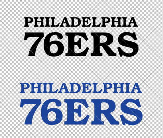Philadelphia 76ers Wordmark 2022, Svg, Dxf, Eps, Png - SvgShopArt