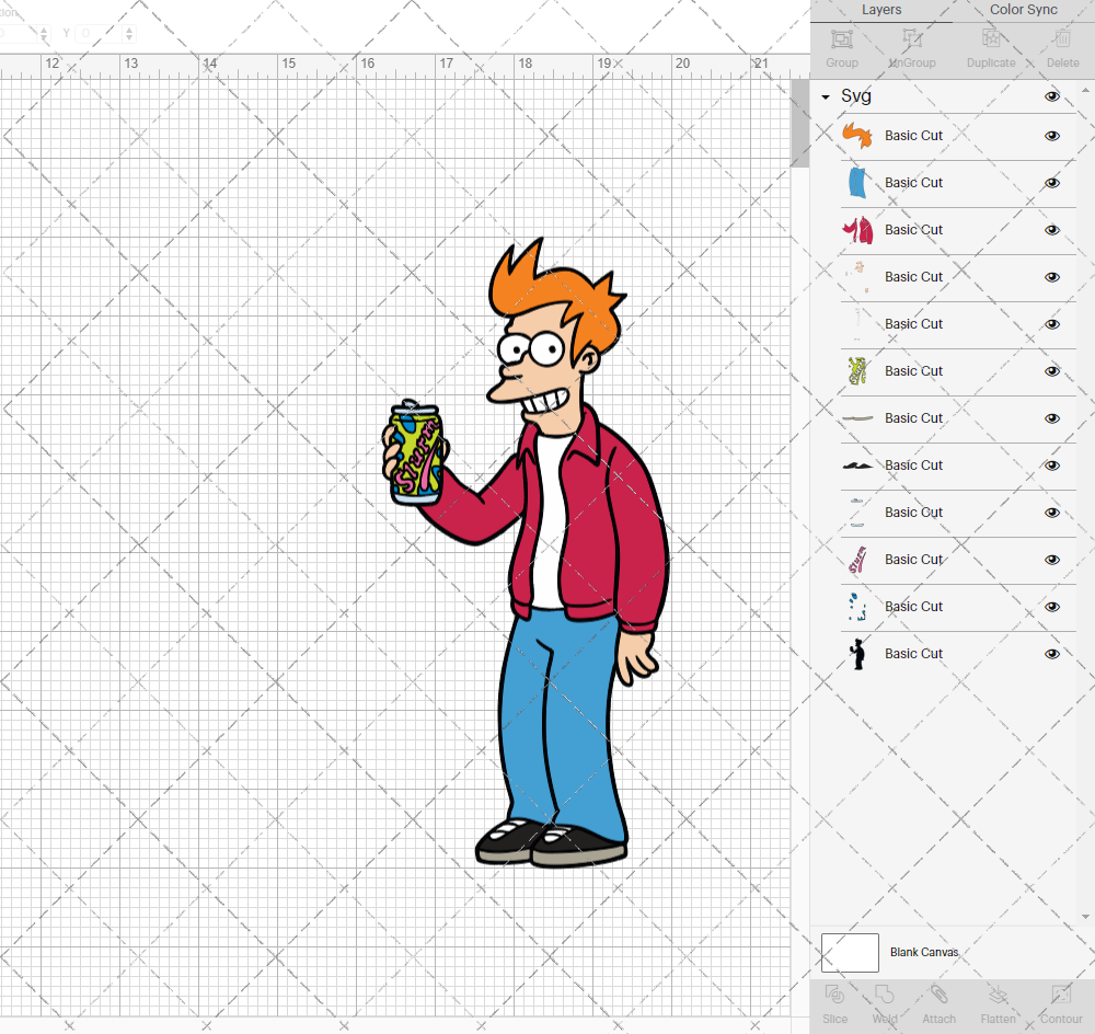 Philip J. Fry - Futurama, Svg, Dxf, Eps, Png SvgShopArt