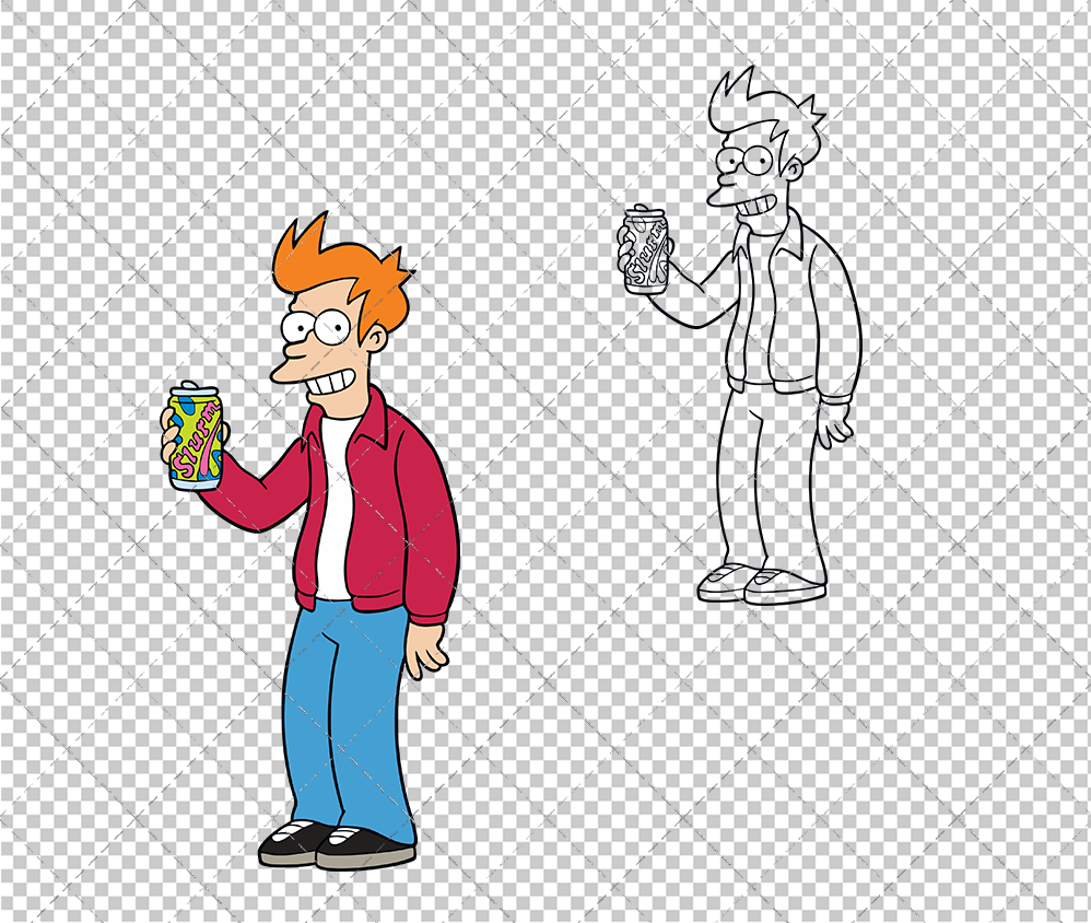 Philip J. Fry - Futurama, Svg, Dxf, Eps, Png SvgShopArt