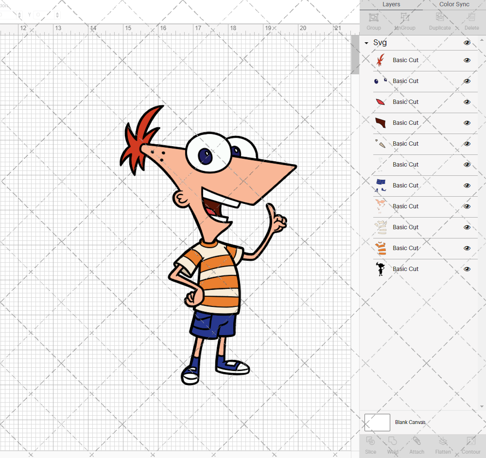 Phineas Flynn - Phineas and Ferb, Svg, Dxf, Eps, Png SvgShopArt