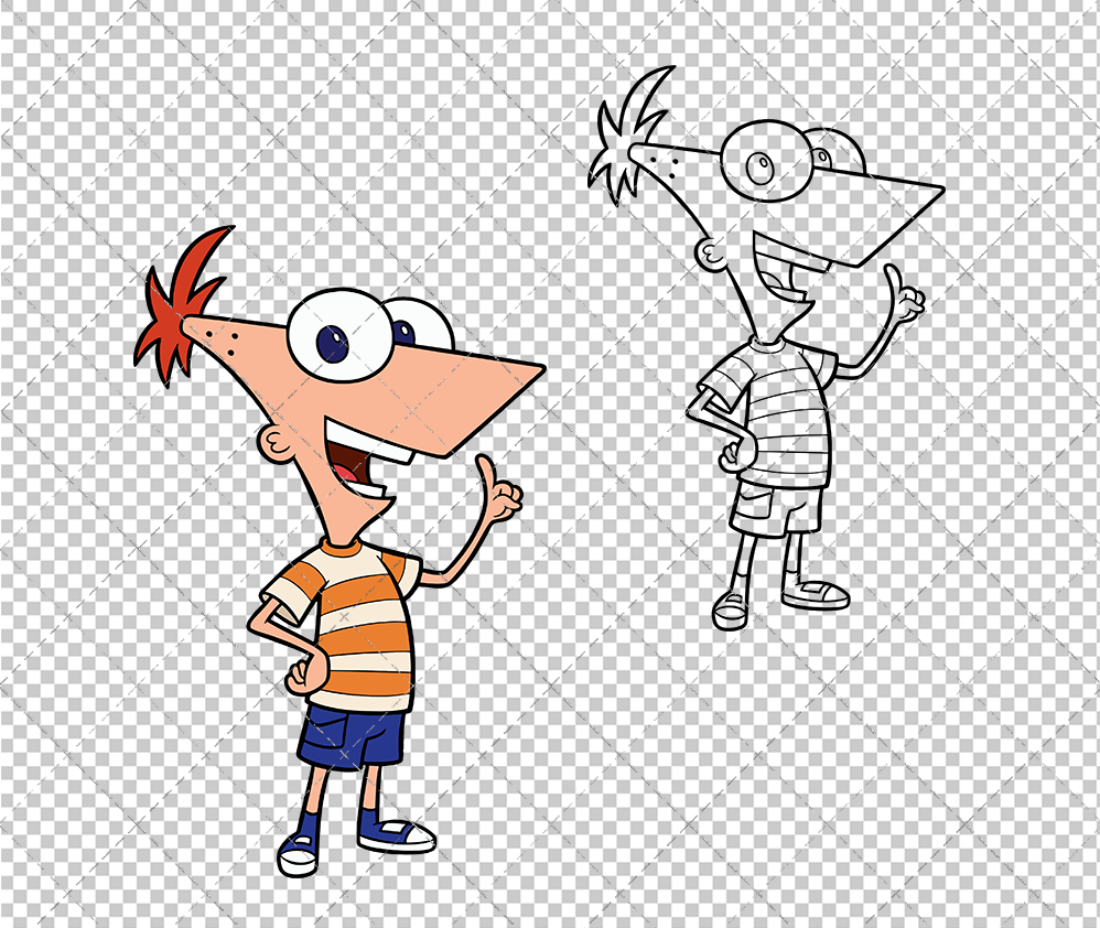 Phineas Flynn - Phineas and Ferb, Svg, Dxf, Eps, Png SvgShopArt