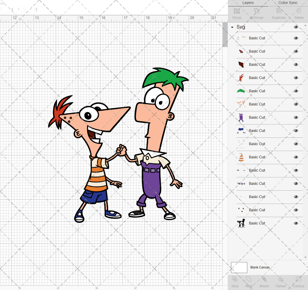 Phineas and Ferb, Svg, Dxf, Eps, Png SvgShopArt