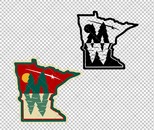 Minnesota Wild Concept 2000 002, Svg, Dxf, Eps, Png - SvgShopArt