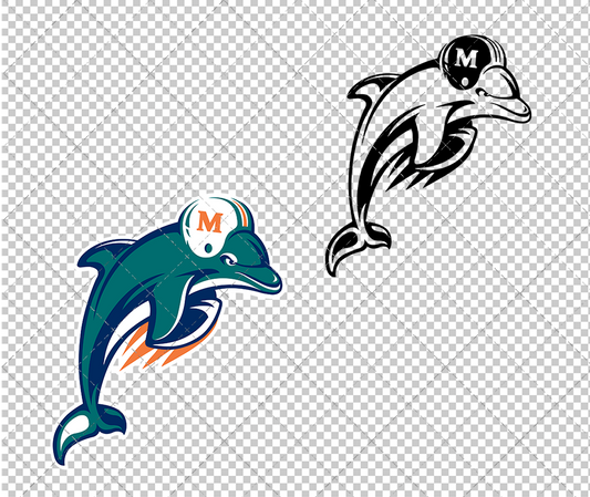 Miami Dolphins Alternate 1997 002, Svg, Dxf, Eps, Png - SvgShopArt