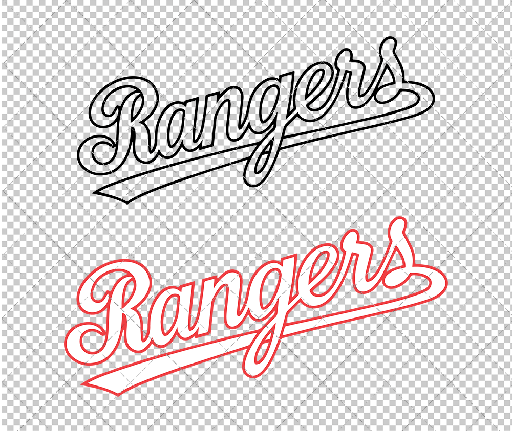 Texas Rangers Jersey 1984 002, Svg, Dxf, Eps, Png - SvgShopArt