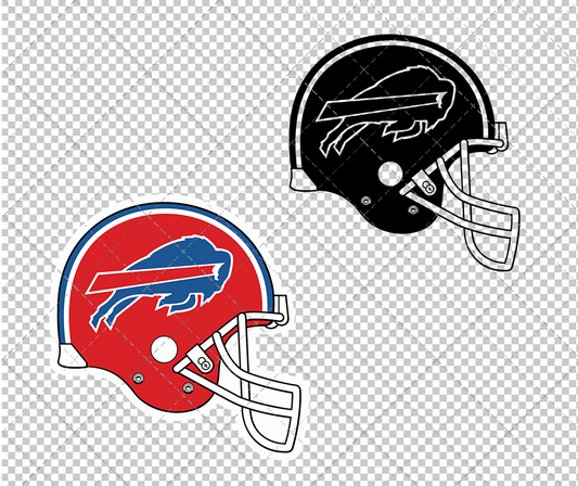 Buffalo Bills Helmet 1974 003, Svg, Dxf, Eps, Png - SvgShopArt