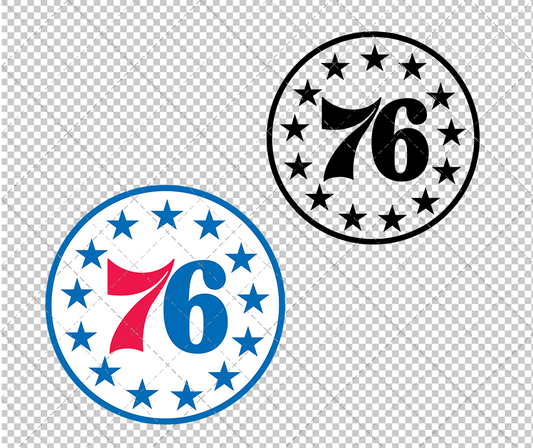 Philadelphia 76ers Alternate 2015 002, Svg, Dxf, Eps, Png - SvgShopArt