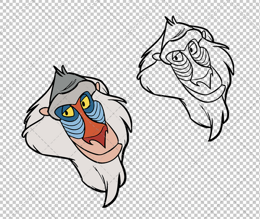 Rafiki - The Lion King 002, Svg, Dxf, Eps, Png - SvgShopArt