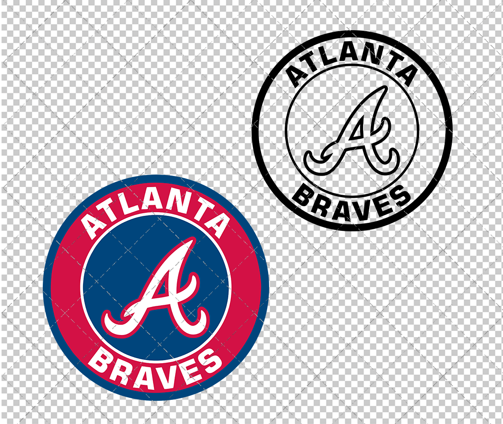 Atlanta Braves Circle 2007 002, Svg, Dxf, Eps, Png - SvgShopArt