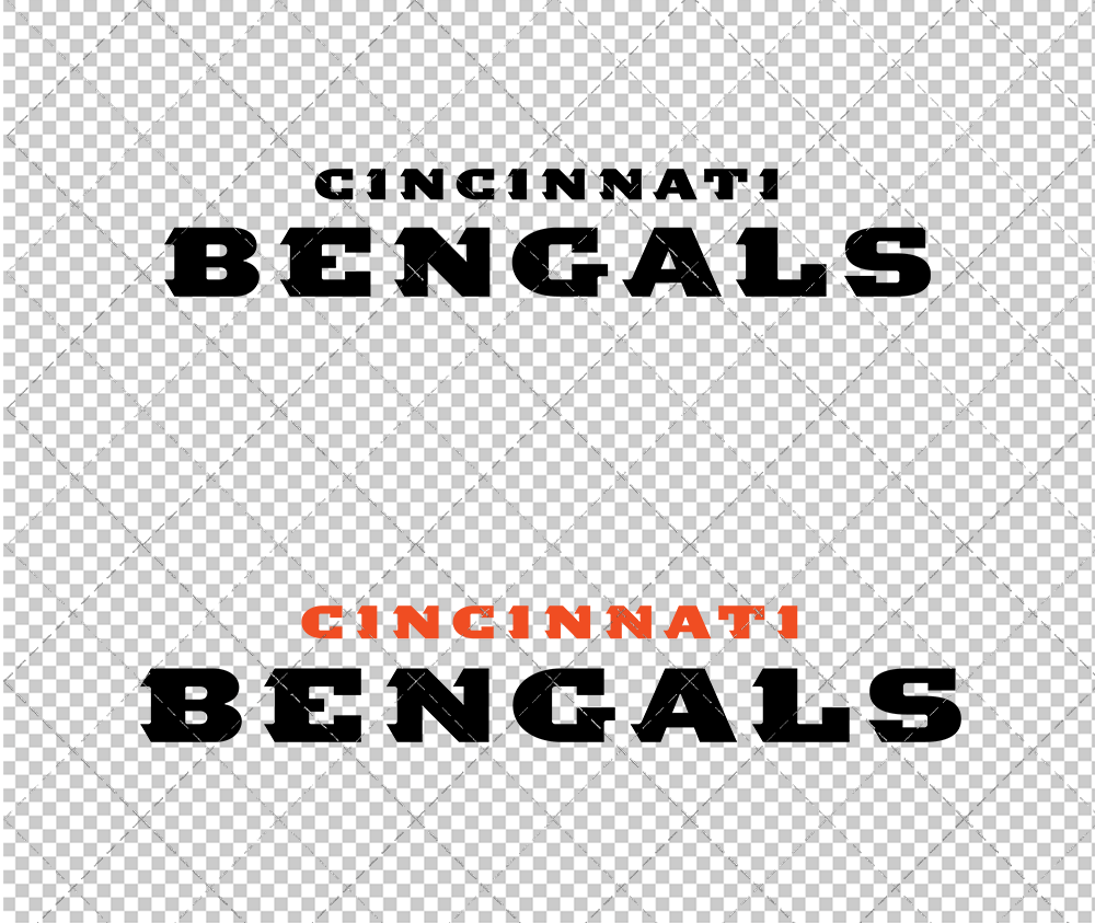 Cincinnati Bengals Wordmark 2004, Svg, Dxf, Eps, Png - SvgShopArt