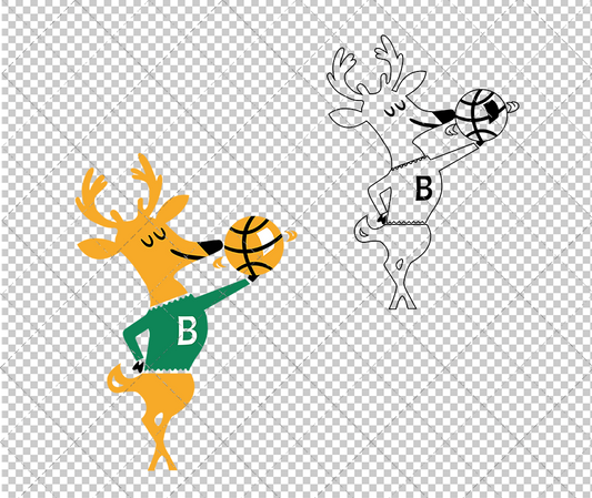 Milwaukee Bucks Alternate 1968, Svg, Dxf, Eps, Png - SvgShopArt