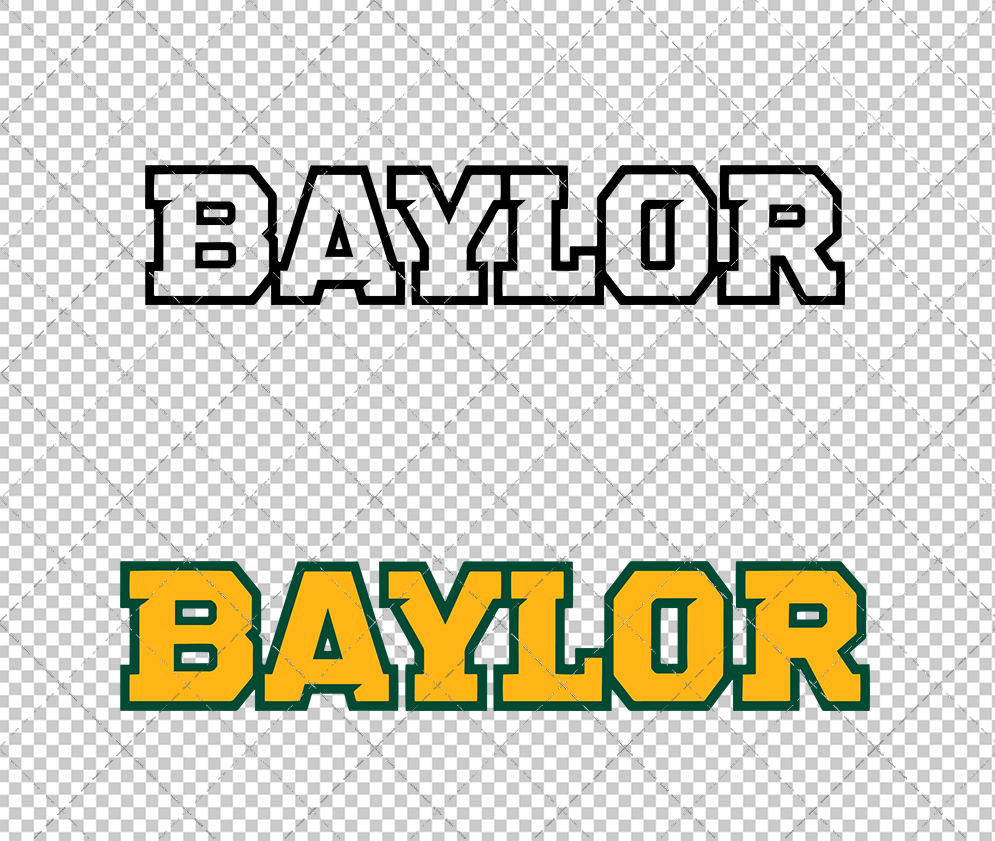 Baylor Bears Wordmark 2005 008, Svg, Dxf, Eps, Png - SvgShopArt