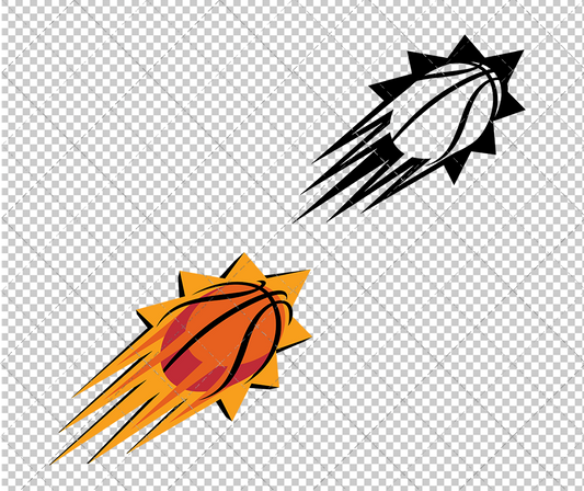 Phoenix Suns Alternate 2000 003, Svg, Dxf, Eps, Png - SvgShopArt