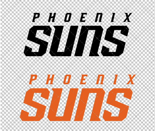 Phoenix Suns Wordmark 2000, Svg, Dxf, Eps, Png - SvgShopArt