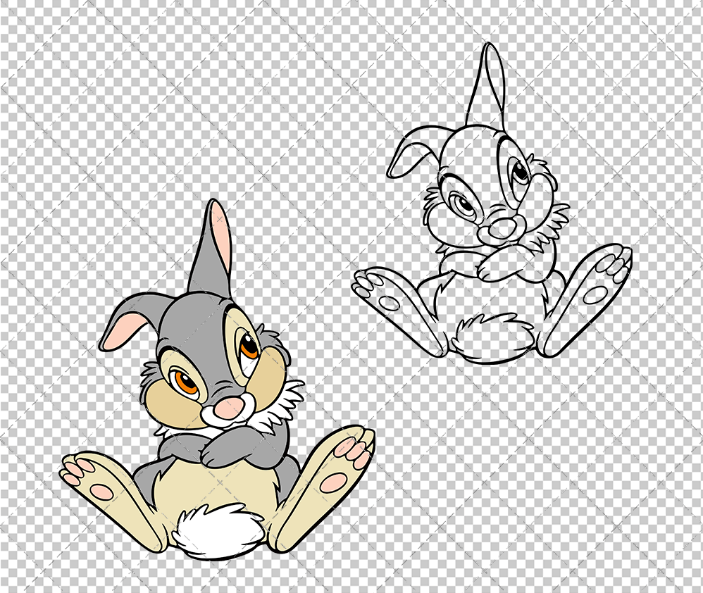 Thumper - Bambi 002, Svg, Dxf, Eps, Png - SvgShopArt